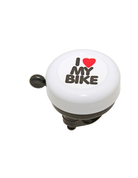 I Love My Bike Bell White.